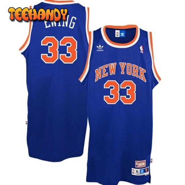 New York Knicks Patrick Ewing Blue Throwback Jersey