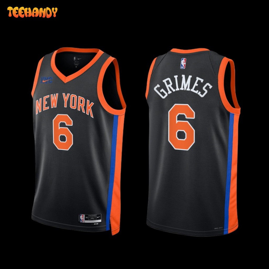 New York Knicks Quentin Grimes 2022-23 City Edition Jersey Black