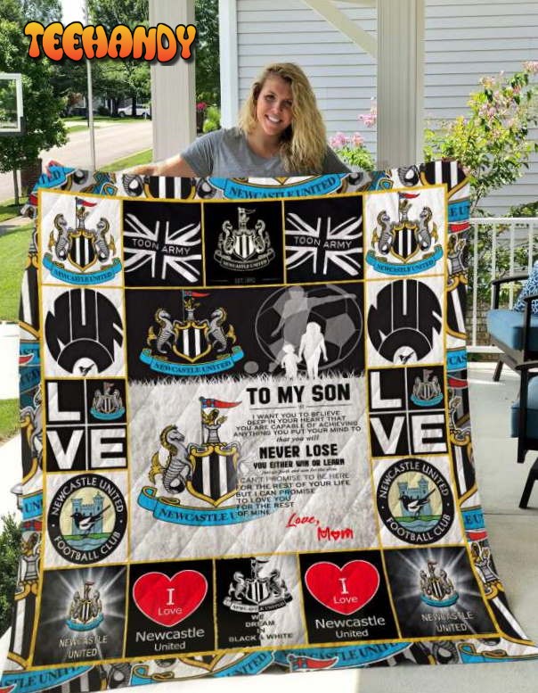 Newcastle United F.C To My Son Love Mom 3D Quilt Blanket