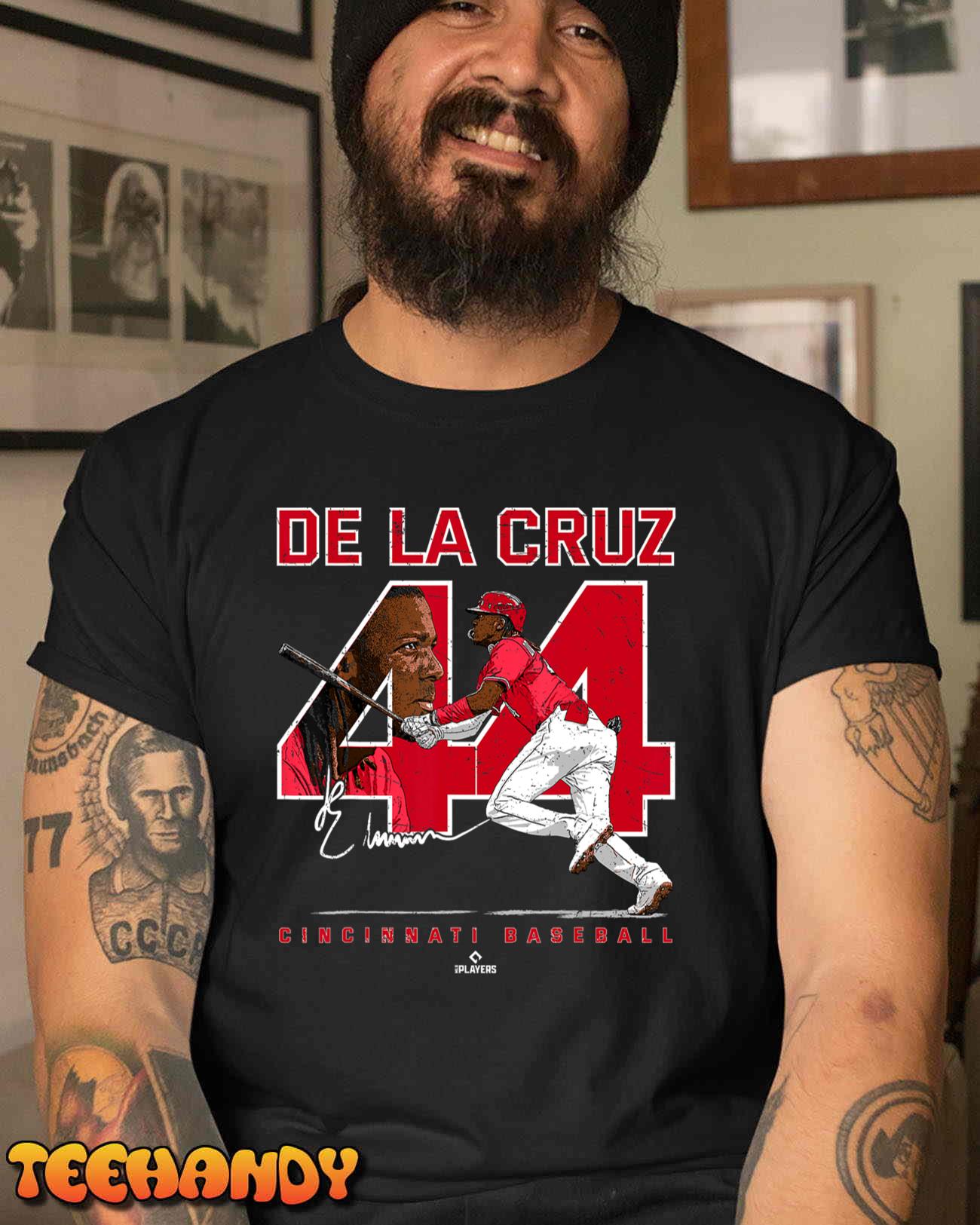 Number and Portrait Elly De La Cruz Cincinnati T-Shirt