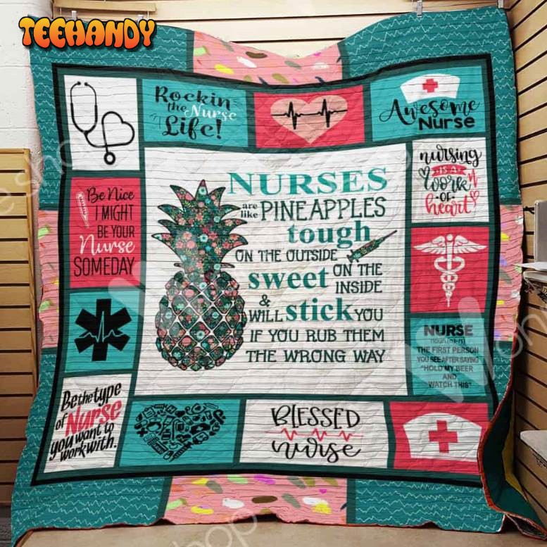 Nurse Pineapple 3D Customized Quilt Blanket