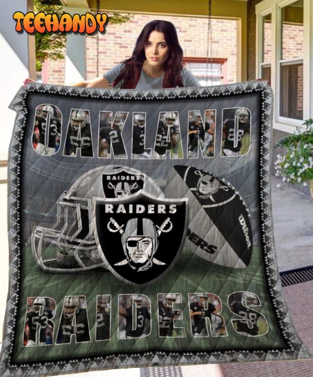 Oakland Raiders 3D Customized Quilt Blanket