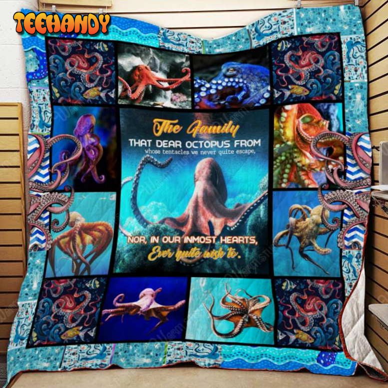 Octopus 3D Customized Quilt Blanket