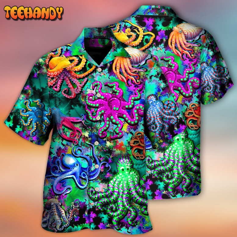 Octopus Light Colorful Lover Art Style Hawaiian Shirt