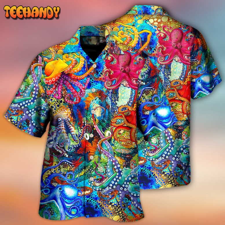 Octopus Lover Colorful Art Style Hawaiian Shirt