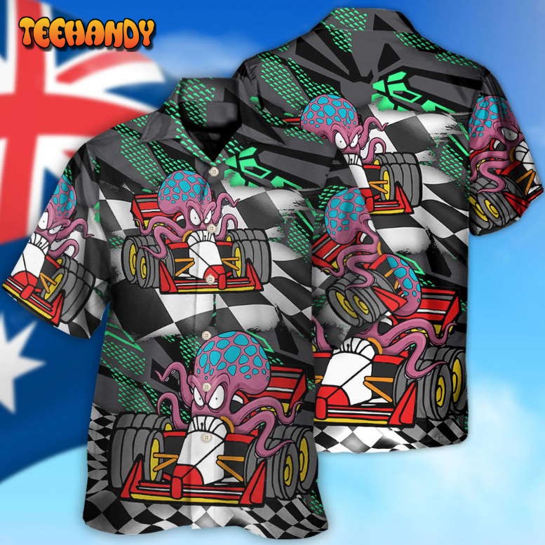 Octopus Racing Formula One Car Racing Australian Vibe Hawaiian Shirt