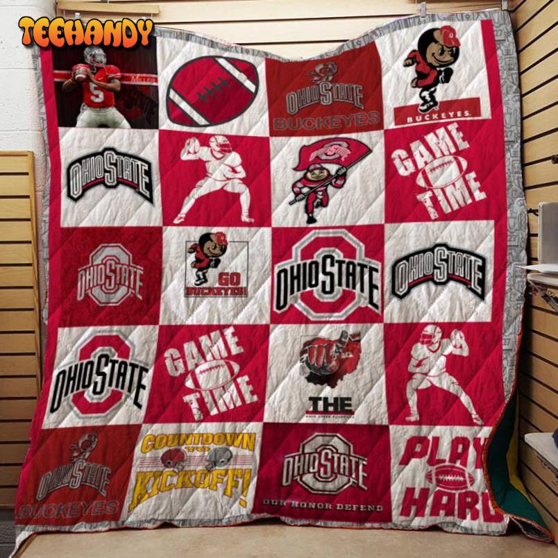 Ohio State Buckeyes 3D Customized Quilt Blanket