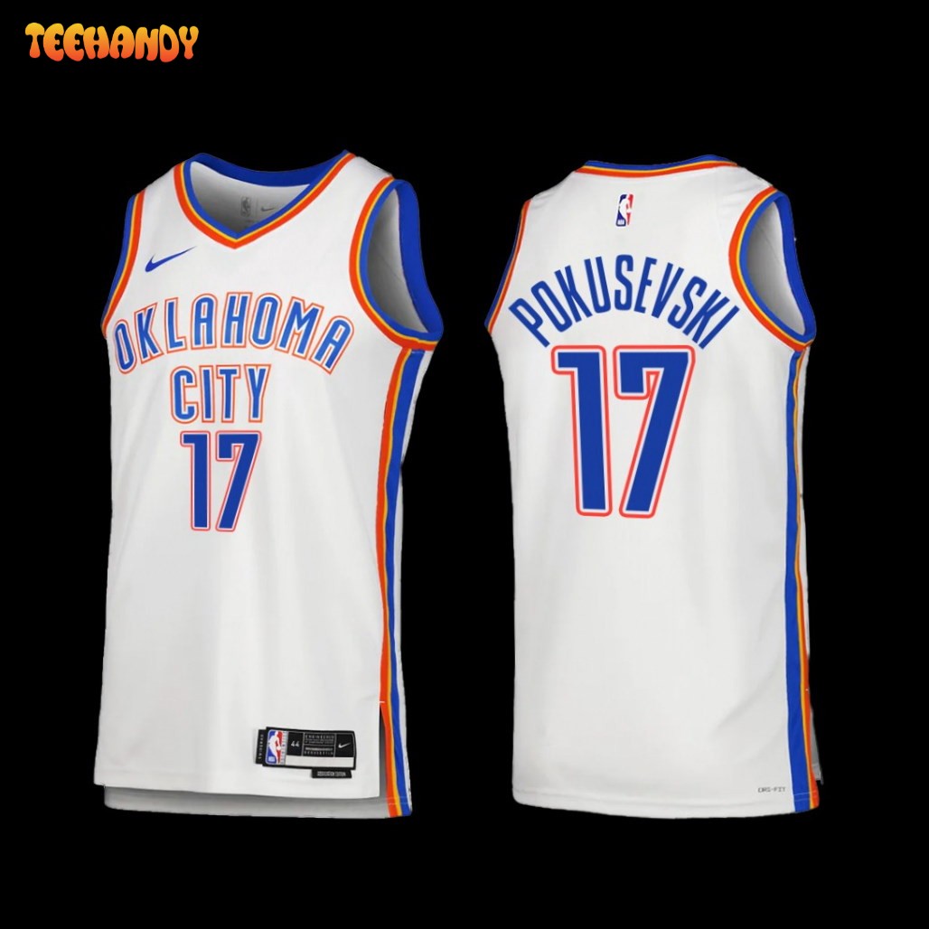 Oklahoma City Thunder Aleksej Pokusevski 2022-23 Association Edition Jersey White