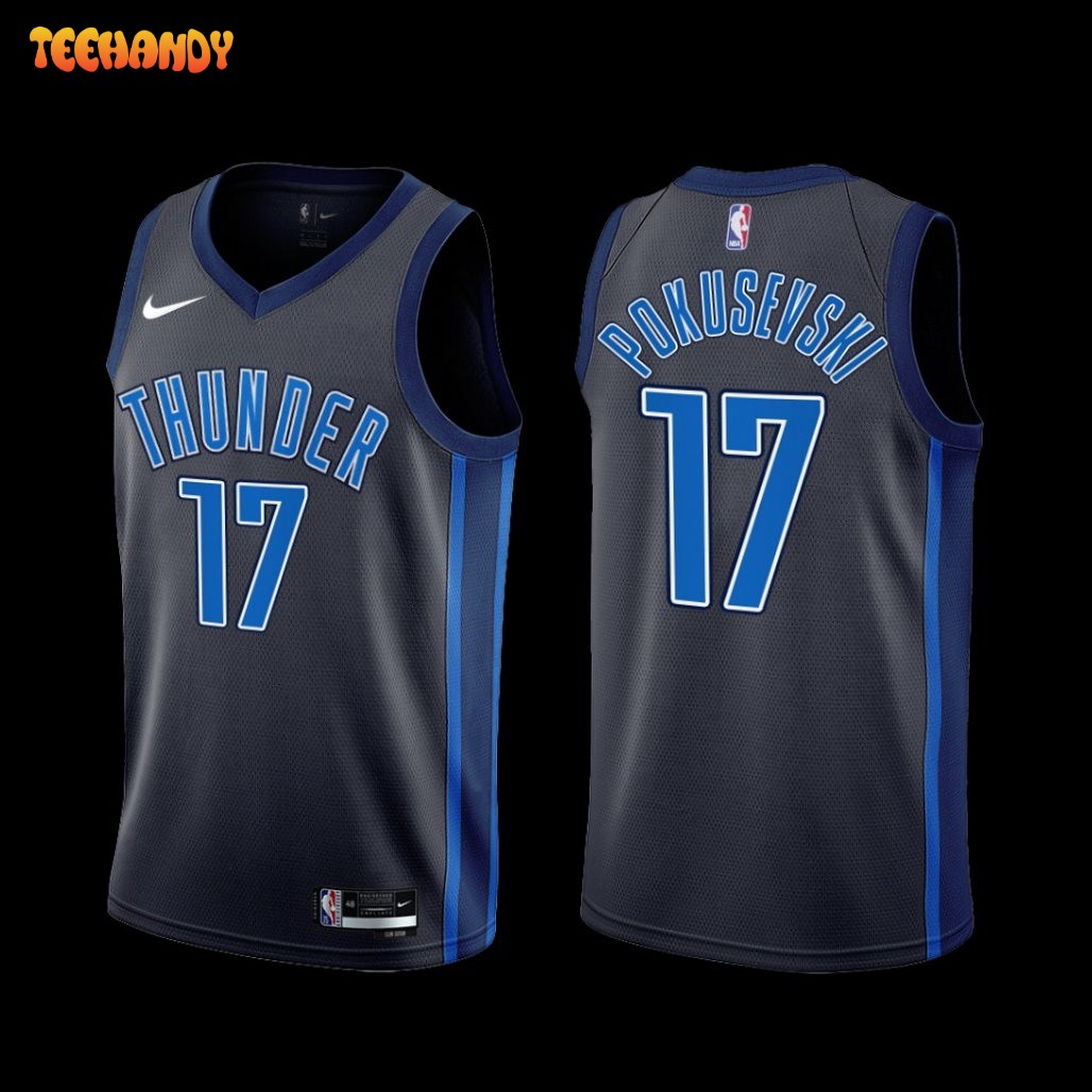 Oklahoma City Thunder Aleksej Pokusevski 2022-23 Black City Edition Jersey