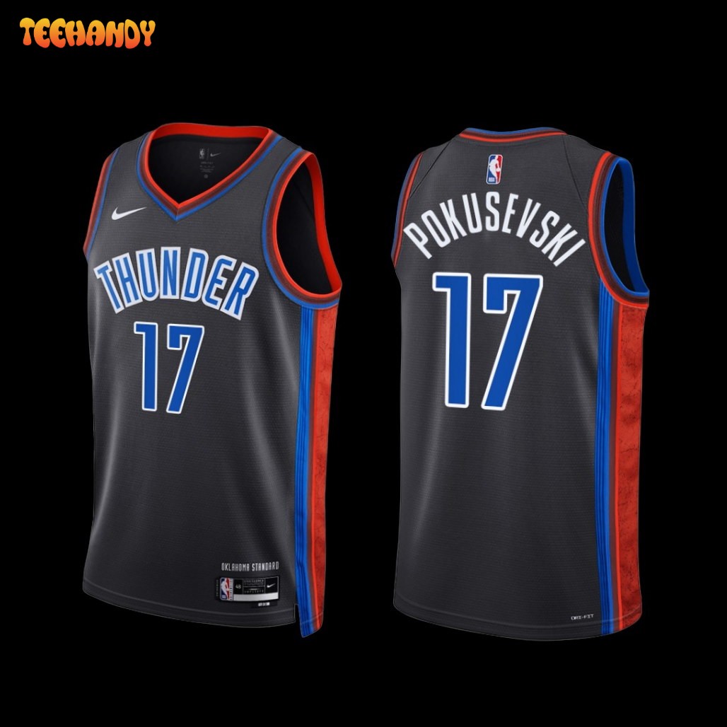 Oklahoma City Thunder Aleksej Pokusevski 2022-23 City Edition Jersey Gray