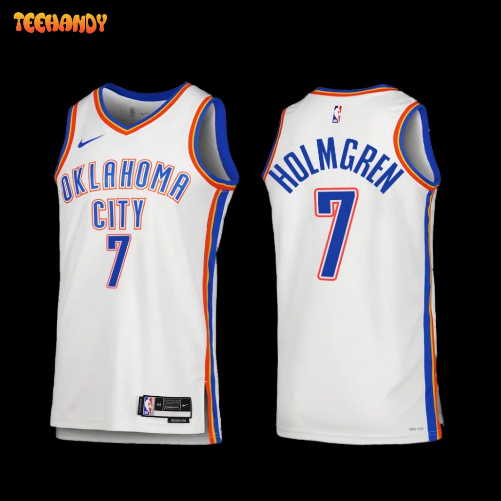 Oklahoma City Thunder Chet Holmgren 2022-23 Association Edition Jersey White