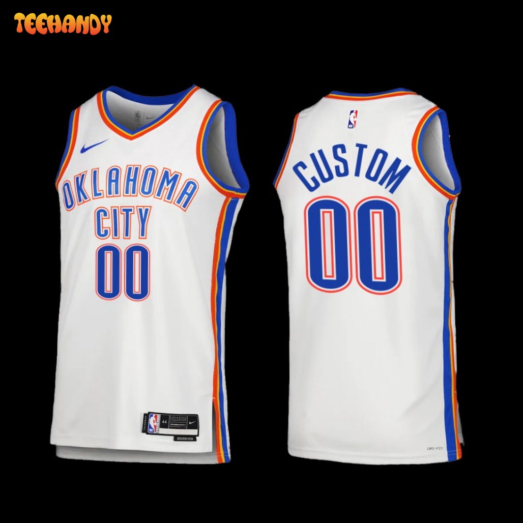 Oklahoma City Thunder Custom 2022-23 Association Edition Jersey White