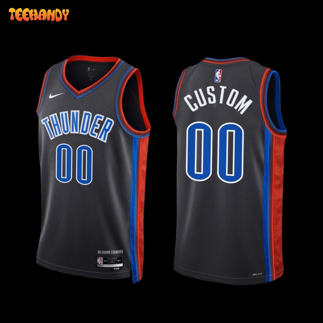 Oklahoma City Thunder Custom 2022-23 City Edition Jersey Gray