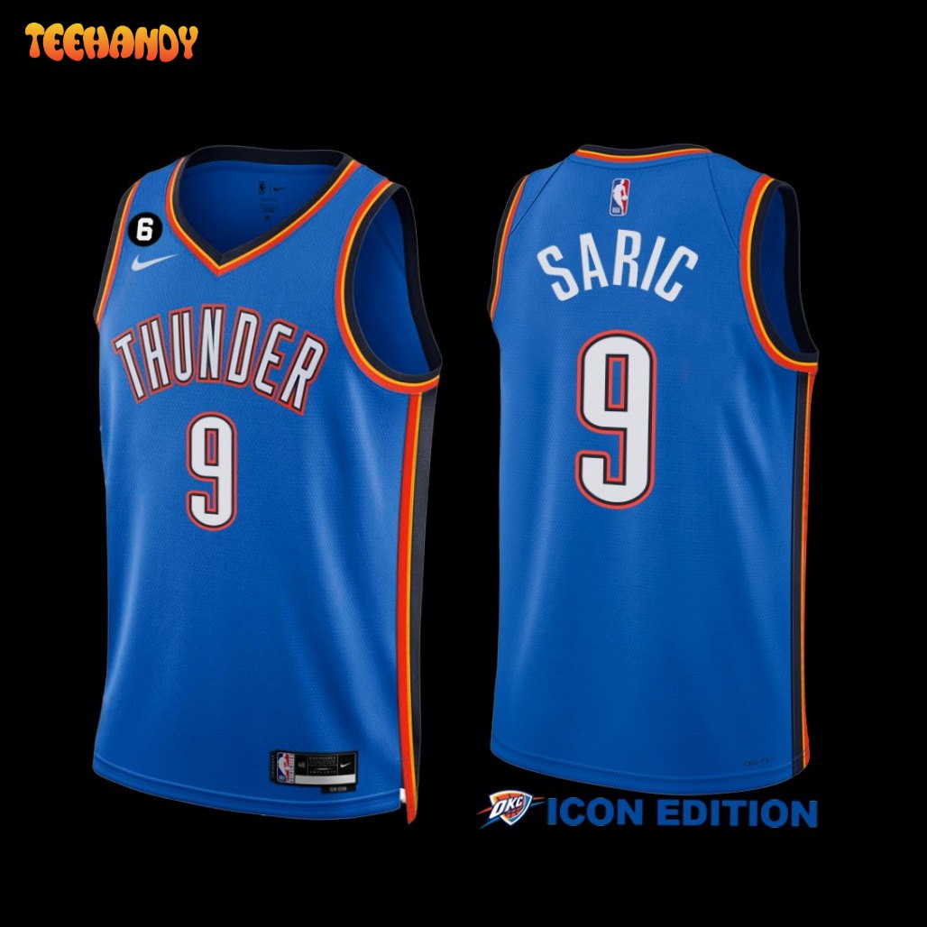 Oklahoma City Thunder Dario Saric 2022-23 Icon Edition Jersey Blue