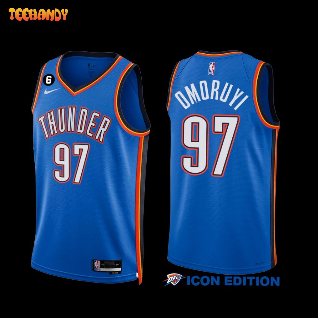 Oklahoma City Thunder Eugene Omoruyi 2022-23 Blue Icon Edition Jersey