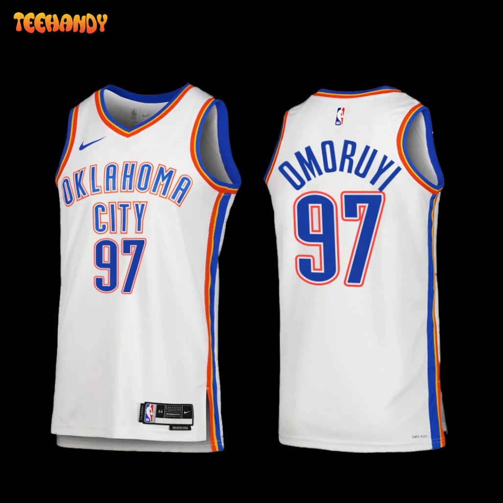 Oklahoma City Thunder Eugene Omoruyi 2022-23 White Association Edition Jersey