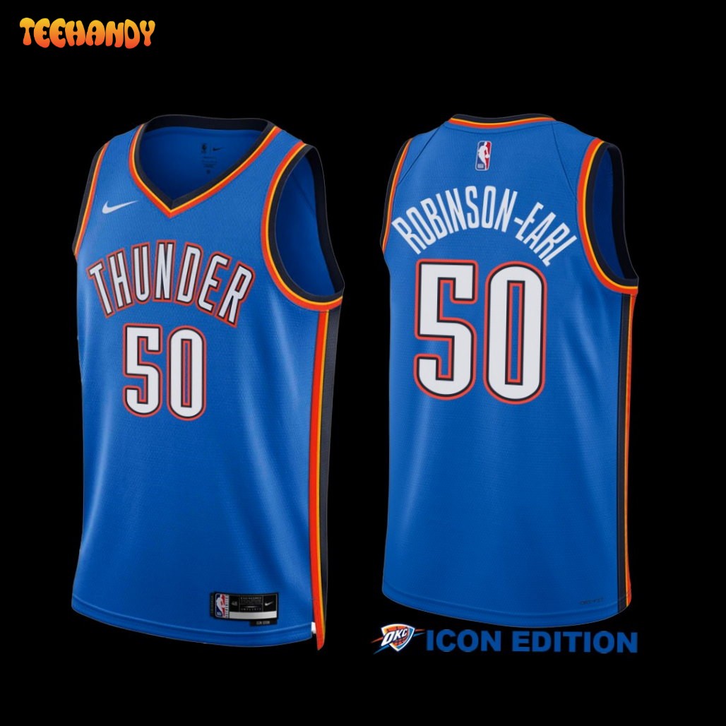 Oklahoma City Thunder Jeremiah Robinson-Earl 2022-23 Icon Edition Jersey Blue