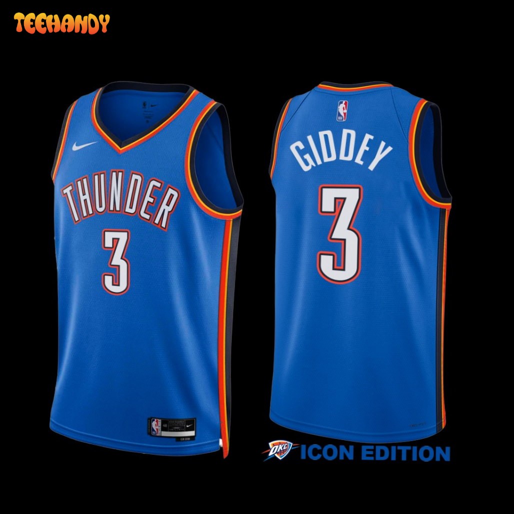 Oklahoma City Thunder Josh Giddey 2022-23 Icon Edition Jersey Blue