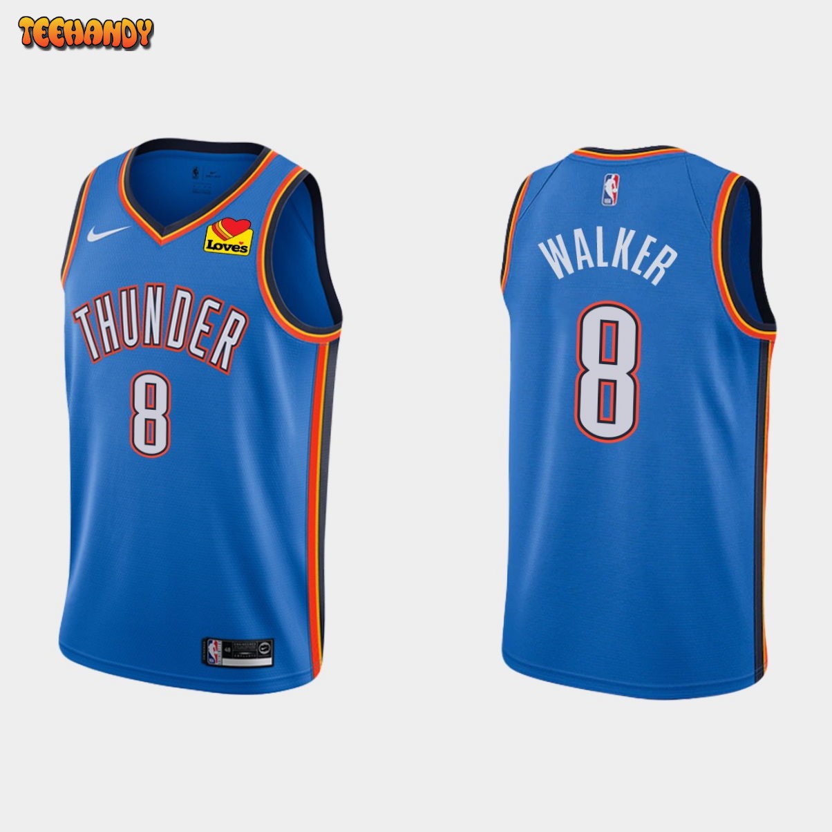 Oklahoma City Thunder Kemba Walker Blue Icon Jersey