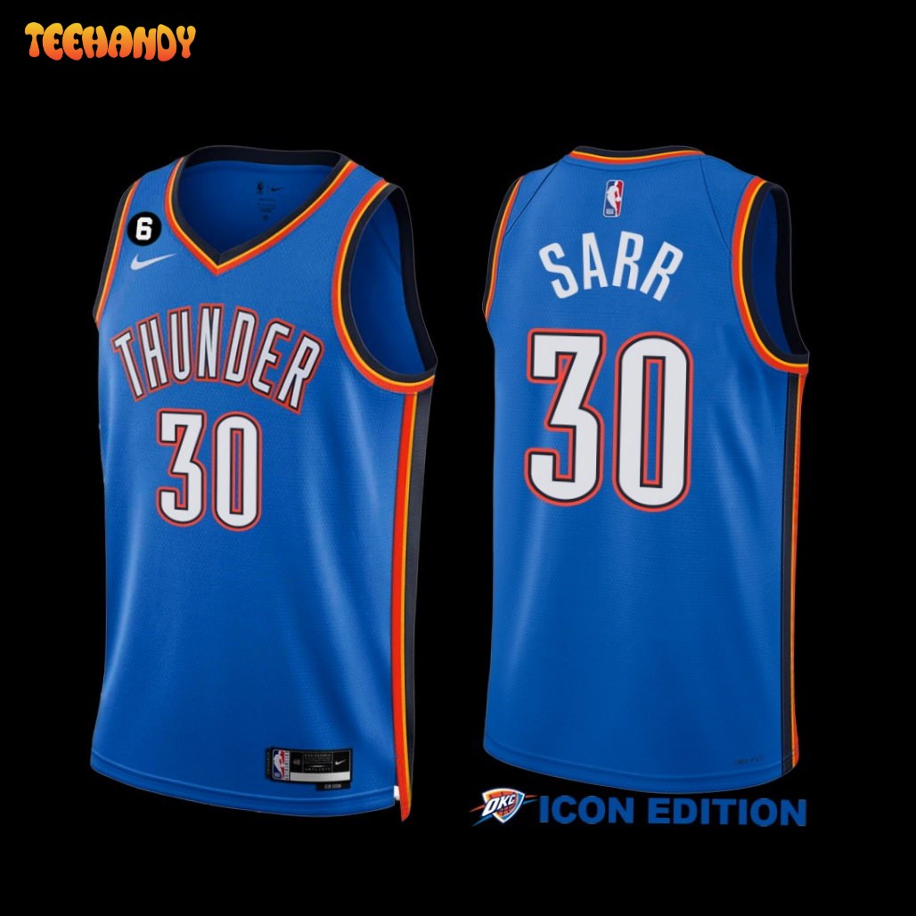 Oklahoma City Thunder Olivier Sarr 2022-23 Icon Edition Jersey Blue