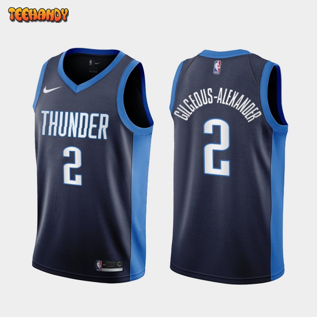 Oklahoma City Thunder Shai Gilgeous-Alexander 2021 Earned Navy Jersey