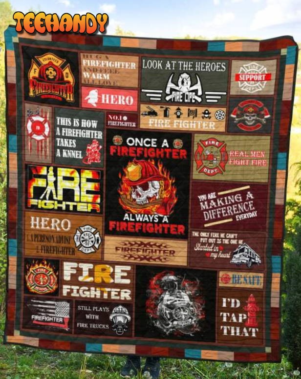 Once Firefighter 3D Customized Quilt Blanket