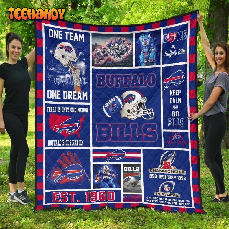 One Team One Dream Buffalo Bills Quilt Blanket