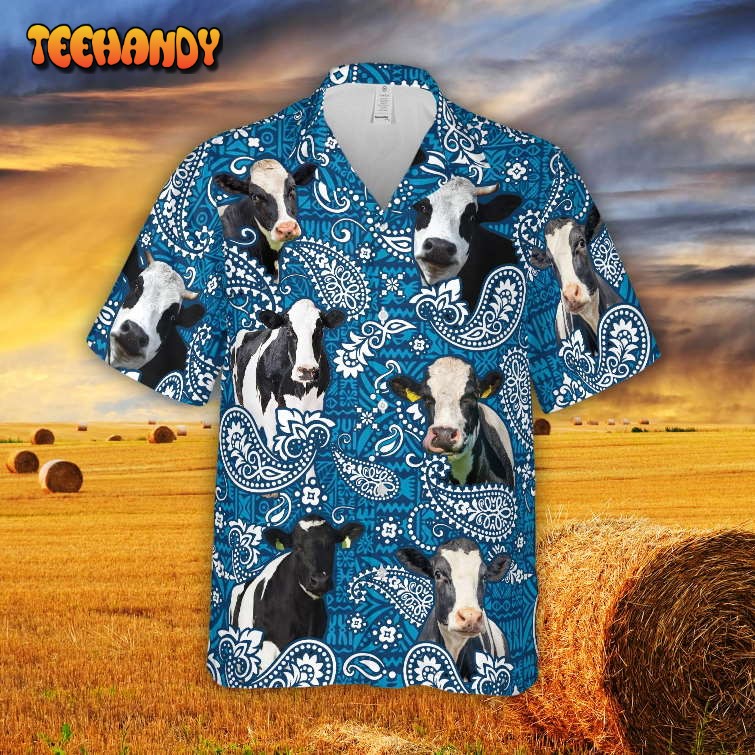 Paisley Pattern Holstein Summer Hawaiian Shirt