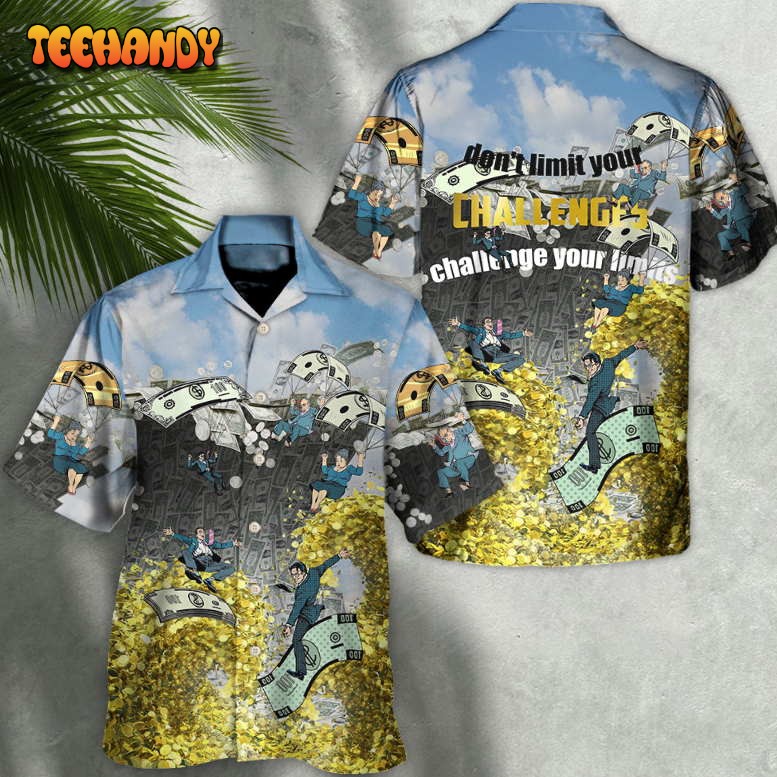 Parasailing Don’t Limit Your Challenges Challenge Your Limit Hawaiian Shirt