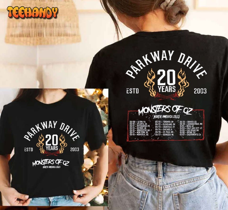 Parkway Drive Monsters of Oz 2023 Tour Shirt Double Side Shirt