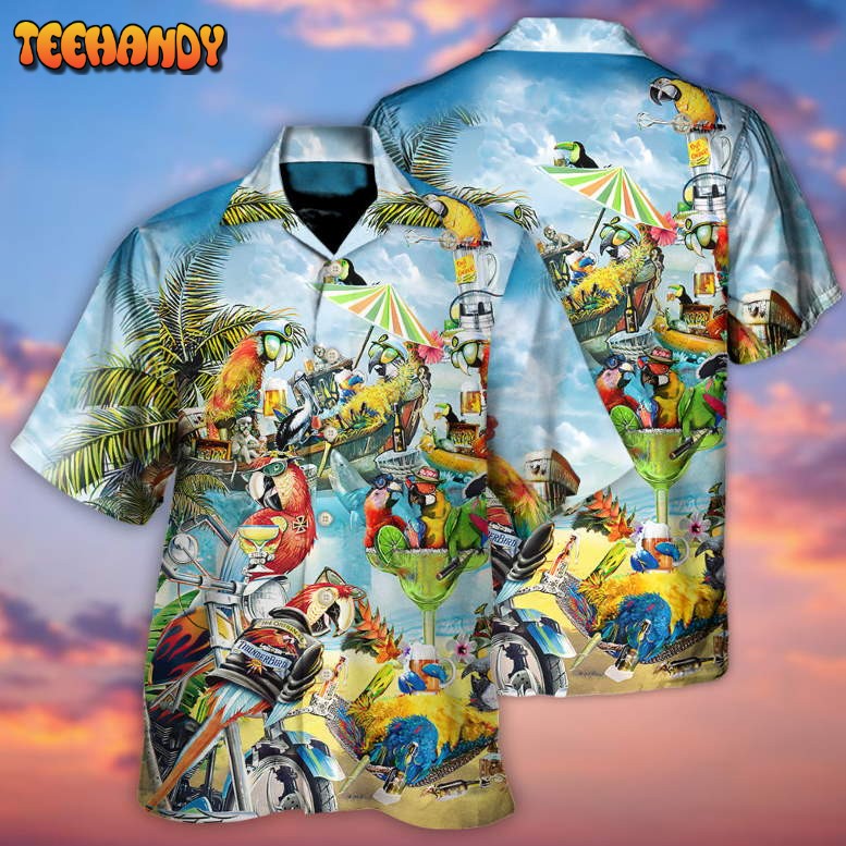 Parrot Cocktail Tropical Vibes Hawaiian Shirt