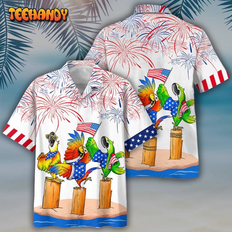 Parrot Hawaiian Shirts – Independence Day Is Coming, Cool Hawaiian