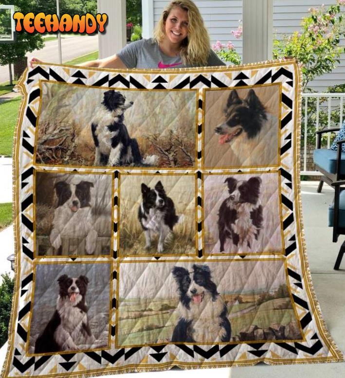 Phdo Border Collie 3D Quilt Blanket