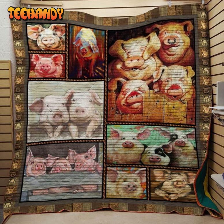 Pig 3D Customized Quilt Blanket