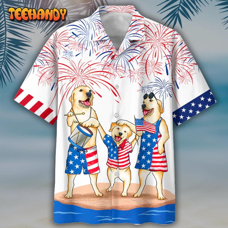 Pig Hawaiian Shirt All Over Printed For 4Th Of July, Patriotic Hawaii Aloha Shirt