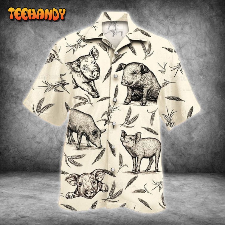 Pig Hawaiian Shirt, Pig Summer Shirts, Aloha Hawaiian Shirts For Men