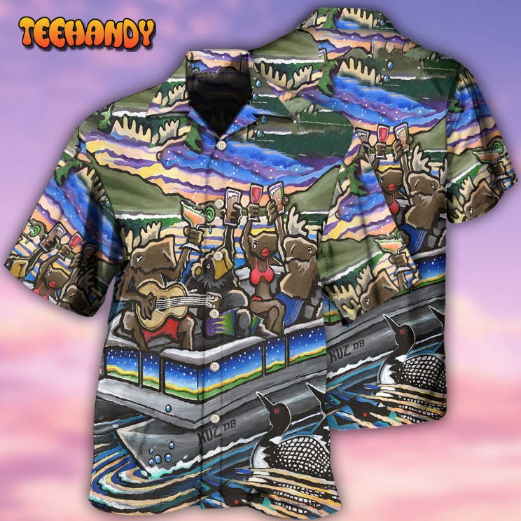 Pontoon Summer Vibes Party Hawaiian shirt