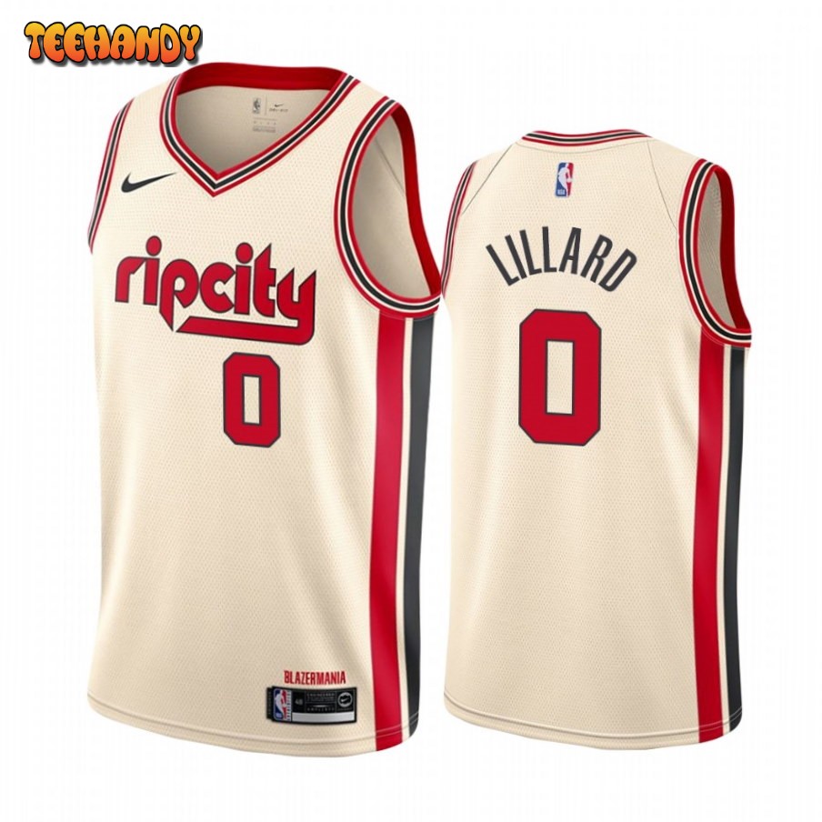 Portland Trail Blazers Damian Lillard 2020 Cream City Jersey