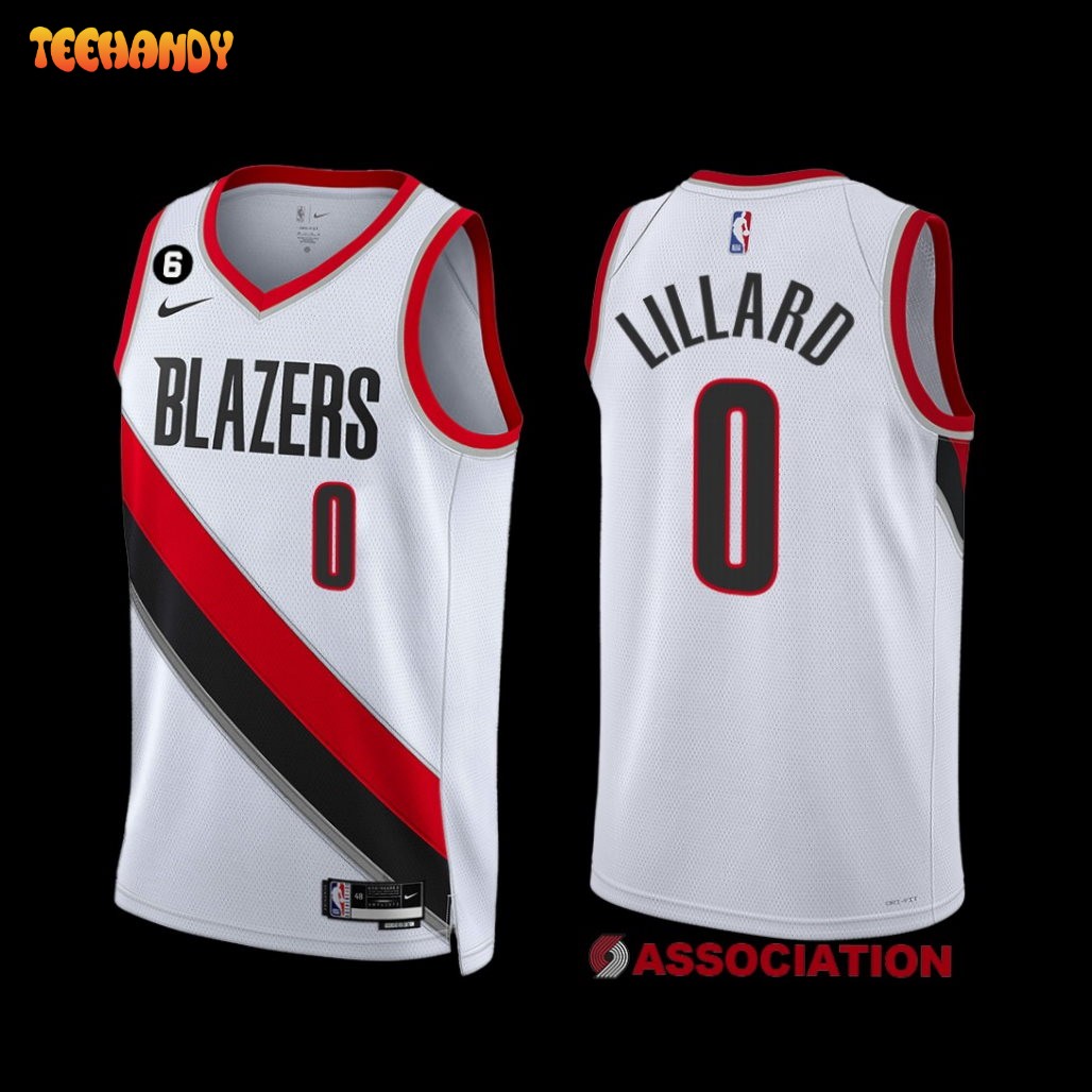 Portland Trail Blazers Damian Lillard 2022-23 Association Edition Jersey White