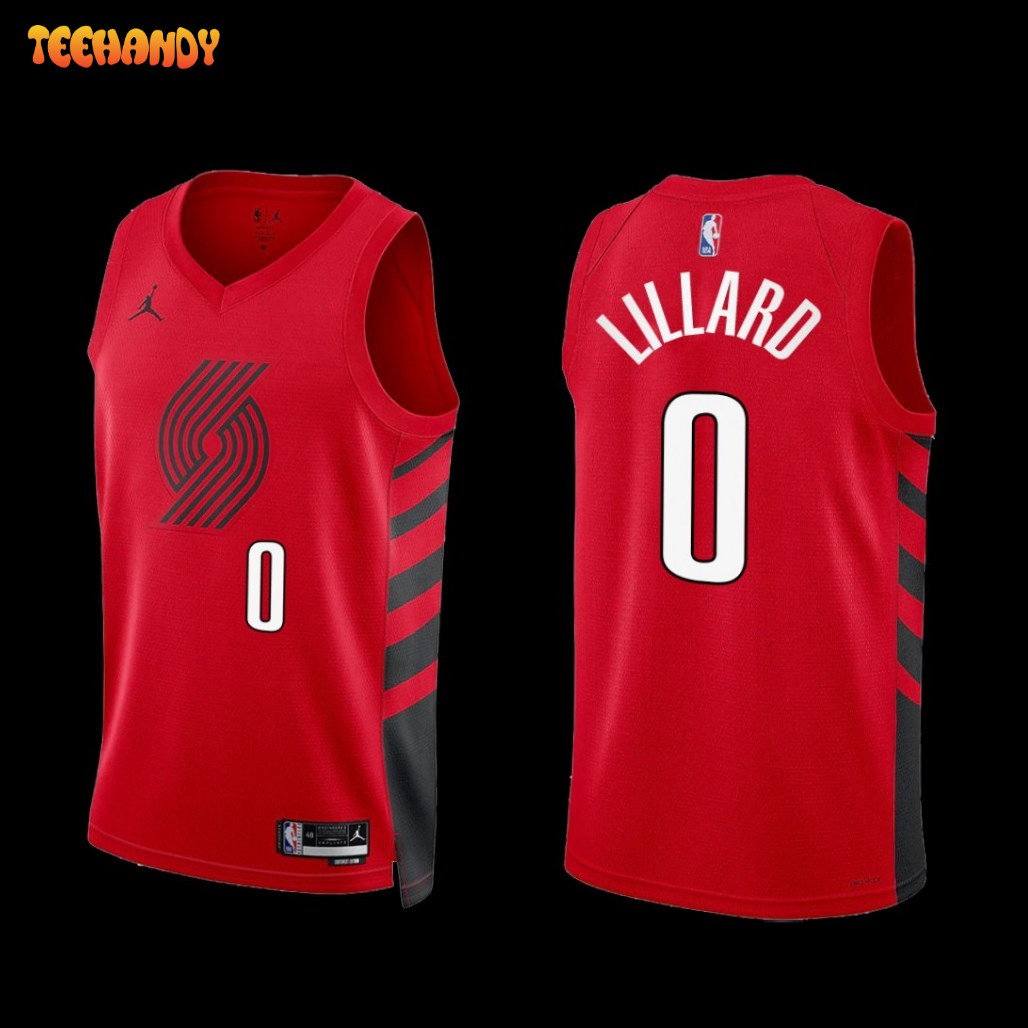 Portland Trail Blazers Damian Lillard 2022-23 Statement Edition Jersey Red