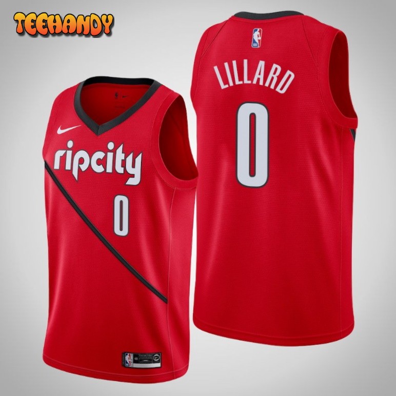 Portland Trail Blazers Damian Lillard Red Earned Jersey