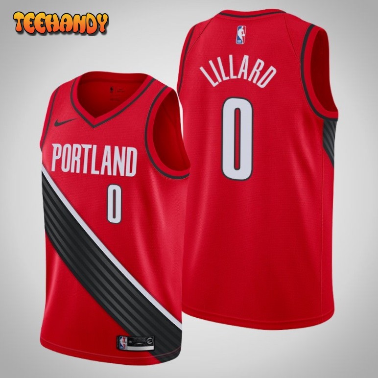 Portland Trail Blazers Damian Lillard Red Statement Jersey