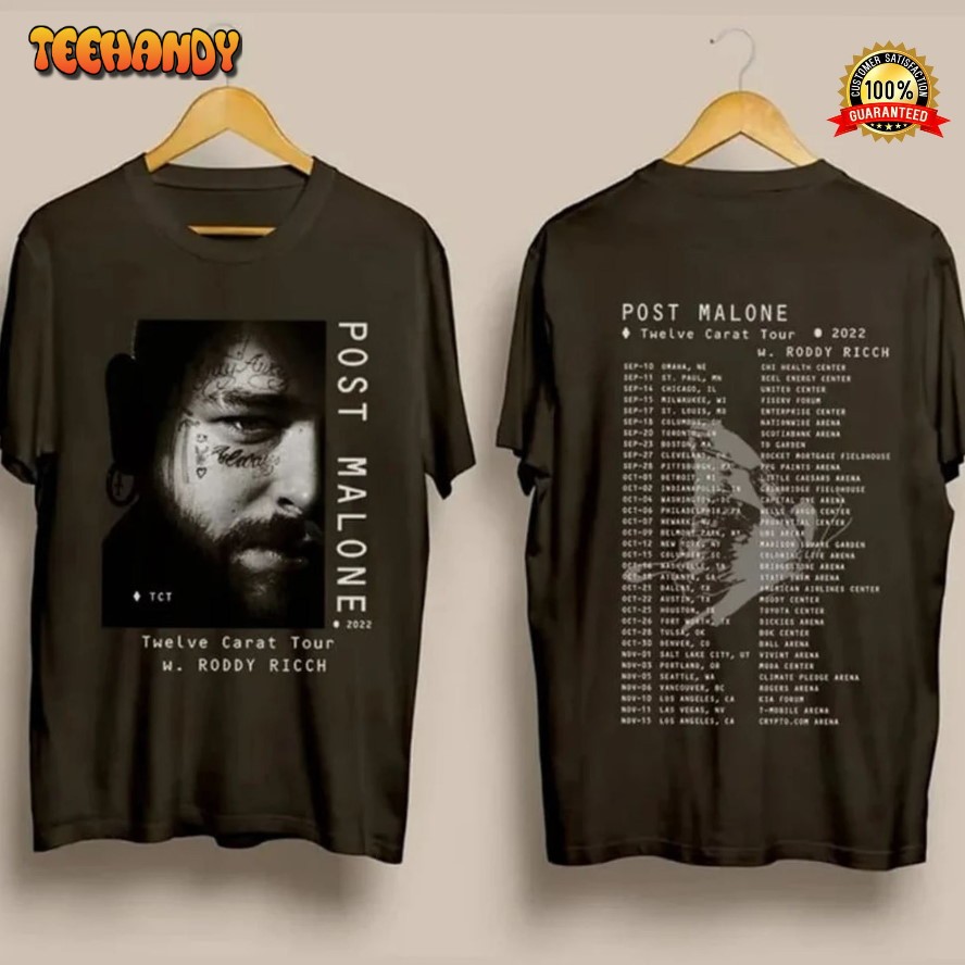 Posty Tour Twelve Carat 2022 Tour Shirt, Posty 2022 Double Side Shirt