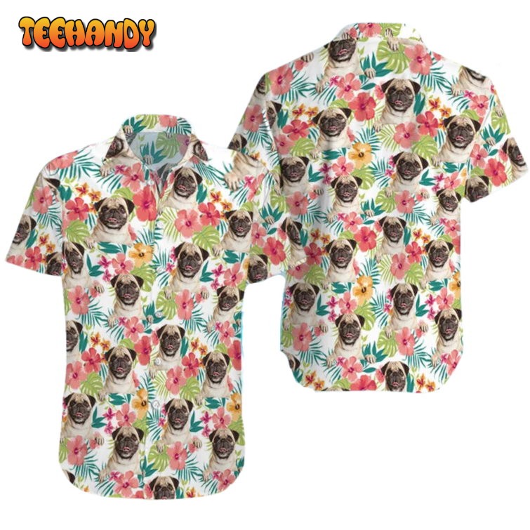 Pug Dog Hawaiian Shirt Pug Dog Aloha Shirt Summer Hawaii Beach Shirt