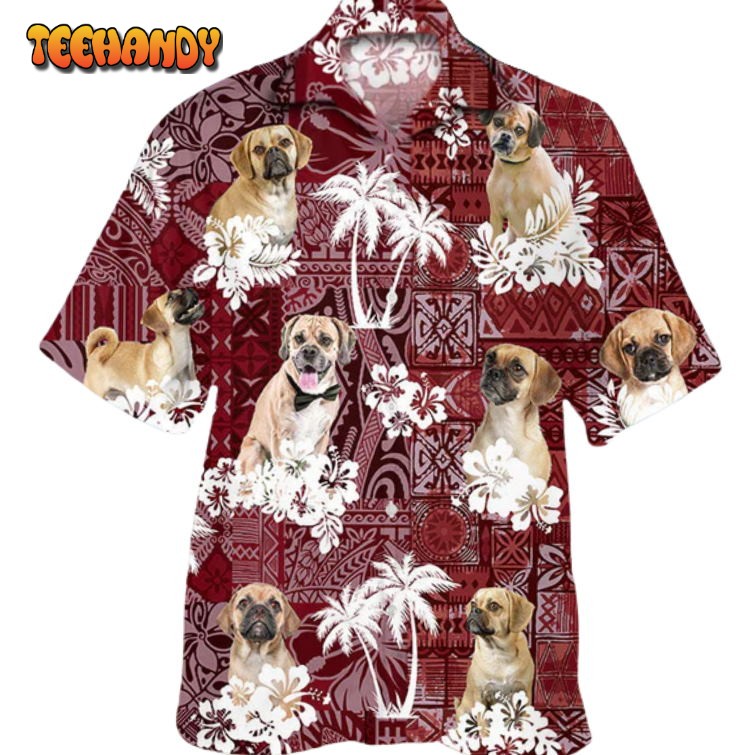 Puggle Hawaiian Shirt, Dog Hawaiian Shirt Short Sleeve