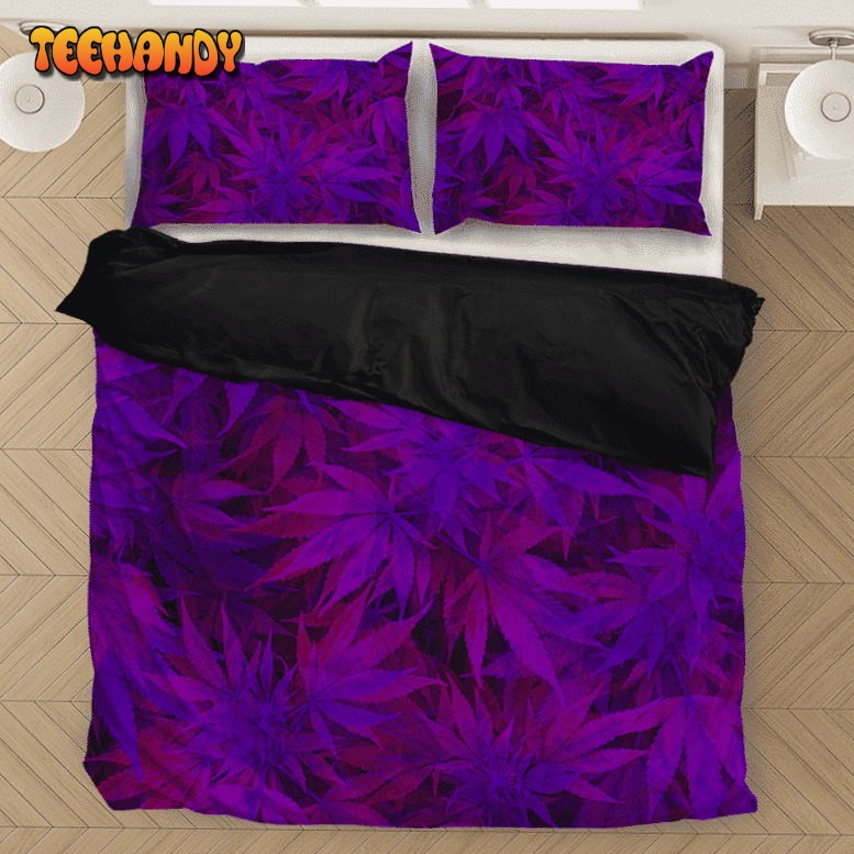 Purple Haze Trippy Marijuana Hemp 420 Wonderful Bedding Set