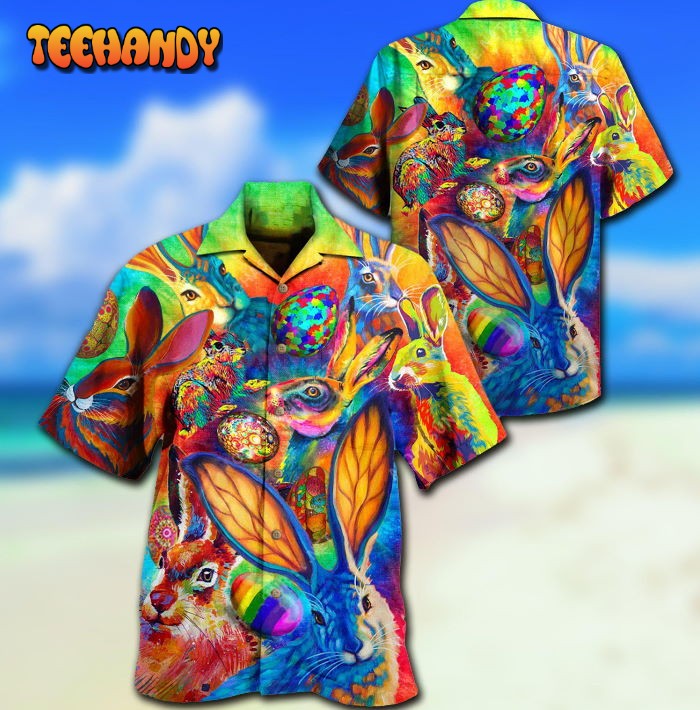 Rabbit Colorful Hawaiian Shirt
