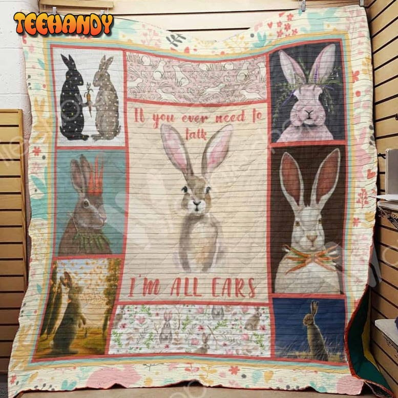 Rabbit I’M All Ears 3D Quilt Blanket