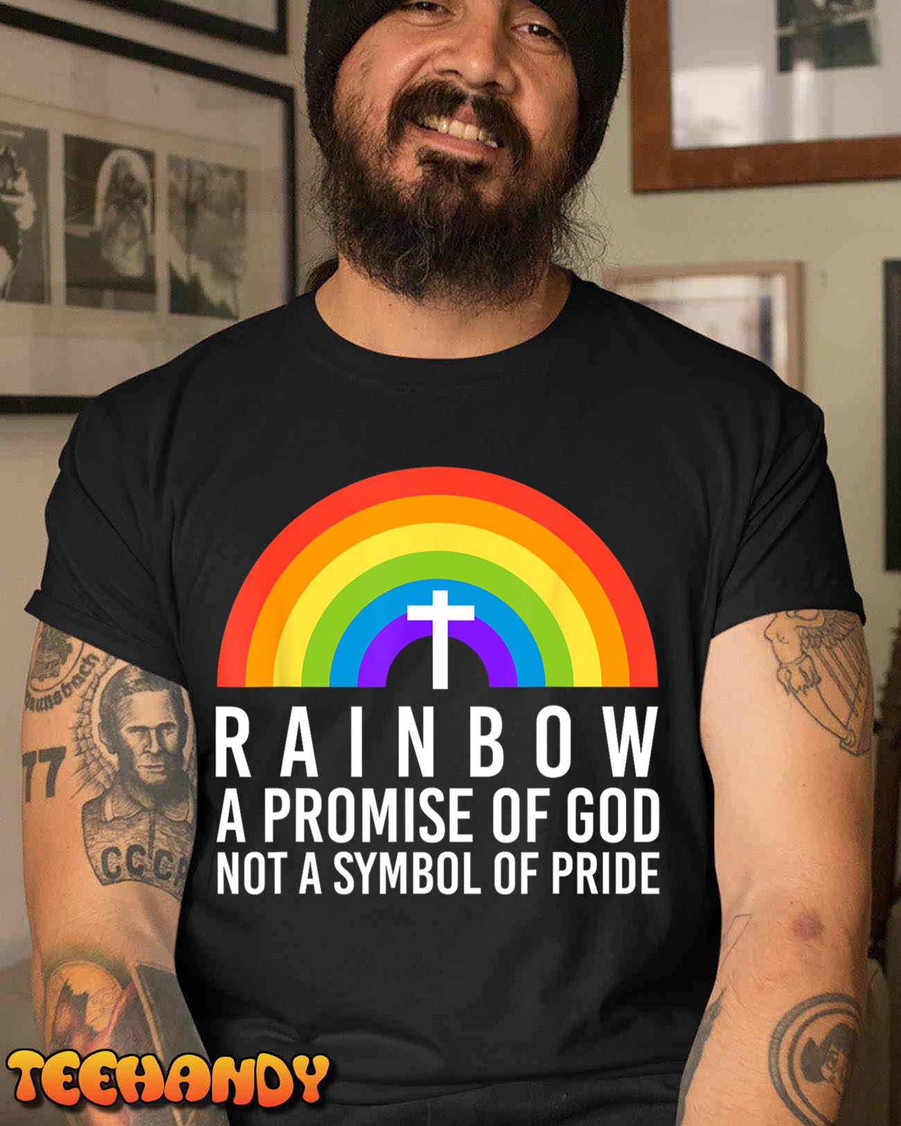 Rainbow A Promise Of God Not A Symbol Of Pride T-Shirt