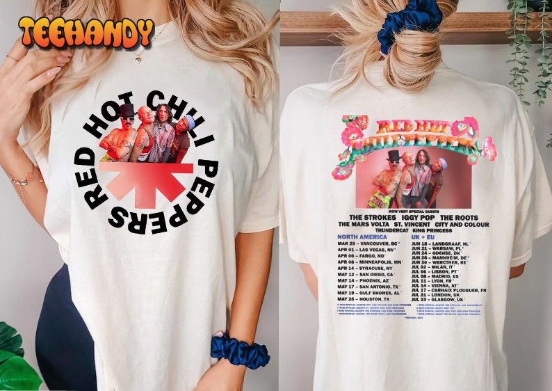 Red Hot Chili Peppers 2023 Concert Tour Double Side Shirt